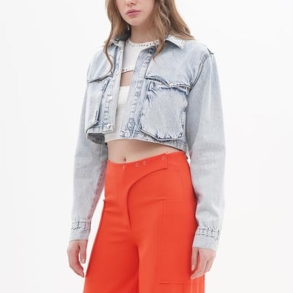 Carla Cropped Denim Jacket - Picture 2 of 3